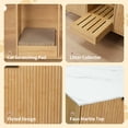 thumbnail image 3 of YDN Modern Litter Box Enclosure for Cats- 47" Indoors Hidden Cat Litter Box Furniture for 2 Cats, Wooden Cats Washroom Side Cabinet with Scratching Pad for Most Cat Litter Box,Nature, 3 of 10