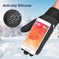 thumbnail image 4 of Winter Gloves for Men Texting Gloves Windproof Gloves Fleece Lined Cold Weather Warm Gloves Cold Weather Gloves | Touchscreen Gloves Casual Outdoor Sports Gloves - Black & L, 4 of 6