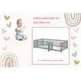 thumbnail image 5 of Bellemave Twin Size Platform Bed Frame with Storage Drawers and Fence Guardrails Convertible Twin Daybed and Floor Bed for Teens (Twin, Gray), 5 of 11