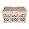 thumbnail image 2 of Cesta de picnic para acampar, plegable, de gran capacidad, multifunción, de mano, para almacenamiento de camping, caja de almacenamiento para acampar, gris, blanco, S, 2 of 14
