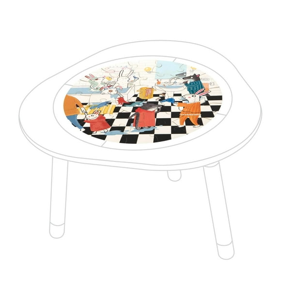 Puzzle Stokke MuTable Happy Bathroom con 28 piezas grandes de madera