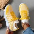 thumbnail image 6 of YOUYEDIAN Orthopedic Dress Shoes for Women Arch Support Non Slip Slip on Golf Shoes Lightweight Knitted Mesh Stretch Server Shoes Comfort 2026 New Foam Shoes (Yellow), 6 of 6