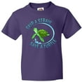 thumbnail image 3 of Inktastic Skip a Straw Save a Turtle with Cute Green Sea Turtle Youth T-Shirt, 3 of 5