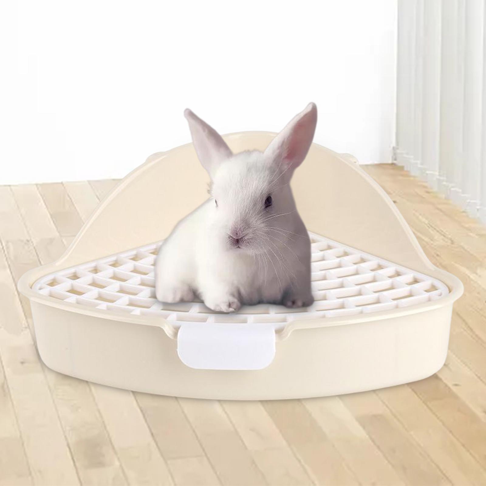 Triangle Rabbit Box Pet Pan for Bunny Rabbit Cage Yellow - Walmart.com