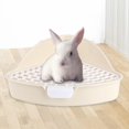 thumbnail image 3 of Triangle Rabbit Pet Pan Toilet for Bunny Rabbit Cage Accessories White, 3 of 7