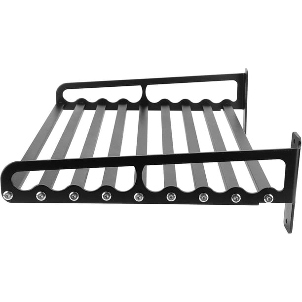 Organizador de Cocina, Estante de Aluminio Resistente para Horno Microondas, Estante de Almacenamiento Montado en la Pared Negro