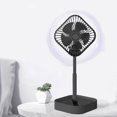 thumbnail image 5 of Portable Pedestal Fan Foldable Desk Standing Fan 1200mAh Rechargeable Battery 3 Speed USB Quiet Adjustable Height Wireless for Home Kitchen Office Outdoor Camping Travel, 5 of 5