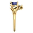 thumbnail image 3 of 1.06 ct Heart Cut Simulated Tanzanite Claddagh Engagement Ring for Women in 18K Yellow Gold, 3 of 5