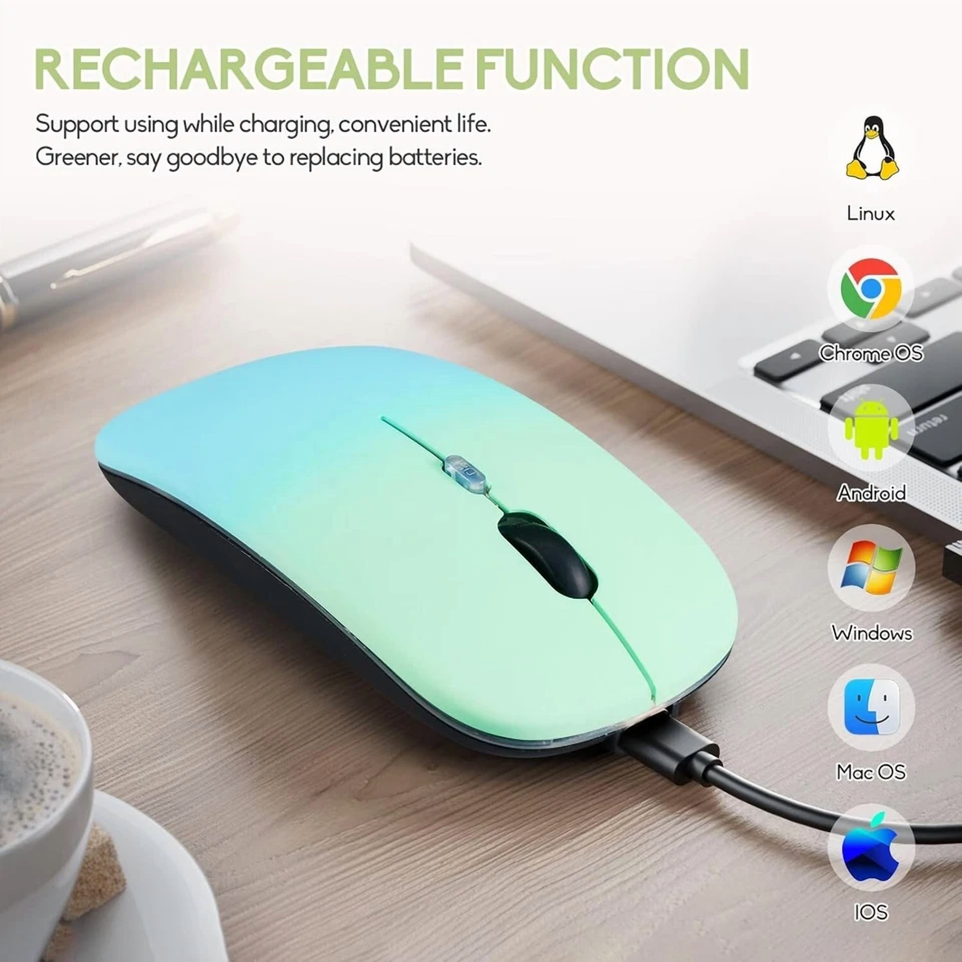 Wireless Bluetooth Mouse (Bt5.2 + Usb) – Silent Slim Rechargeable Dual Mode