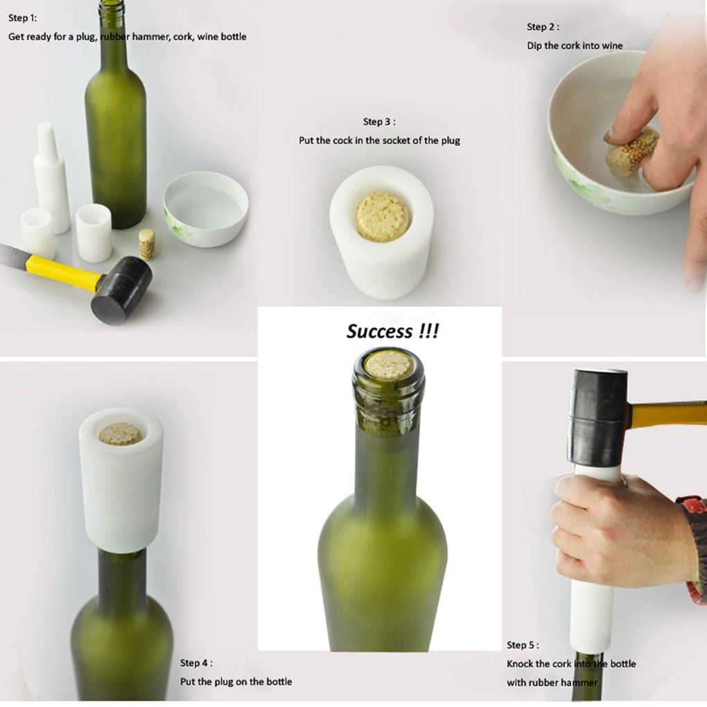 5/15pcs DIY Plug Bar Red Wine Bottle Stopper Wood Cork Straight Sealing Cup