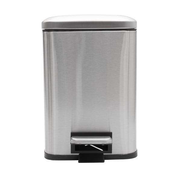 Bote De Basura Cuadrado 6l Plateado Home Styles