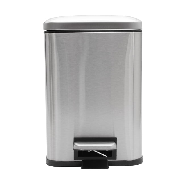 Bote De Basura Cuadrado 6l Plateado Home Styles