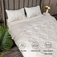 thumbnail image 5 of UlikTree Solid Duvet Cover - Soft Floral Pinch Comforter Covers with 2 Shams for All Seasons, 5 of 7