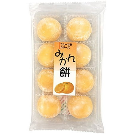 Mandarin Orange Flavor Japanese Traditional Fruit Mochi Mini-Rice Cake Giftset (Japanese (Best Rated Fruit Cake)