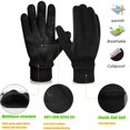 thumbnail image 2 of Guantes de invierno MOREOK Thinsulate con pantalla táctil, negros, talla L, 2 of 6