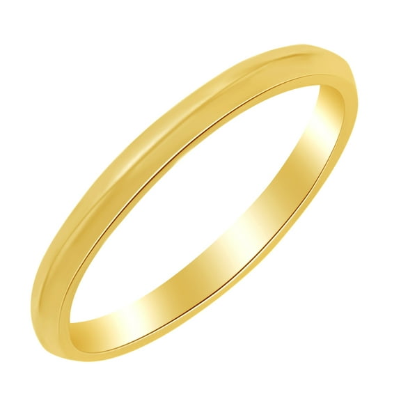 AFFY 2.5mm Knife Edge Comfort Fit Band Ring in 10k Yellow Gold Ring Size - 4