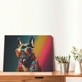 thumbnail image 4 of Gukieu Retro Bulldog Sunglasses Print Horizontal Canvas Decorative Painting 12x16 Inch Shrinkage Resistant Frame Hanging Home Wall Art Decor, 4 of 6