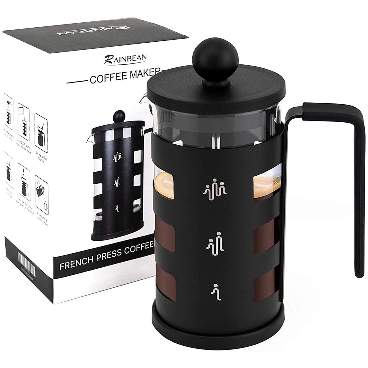 Lowestbest Coffee Pot and Teapot 12oz, with 4-Stage Filtration System Borosilicate Glass Durable Stainless Steel Thickened Heat-Resistant Lowestbest Coffee Pot and Teapot 12oz, with 4-Stage Filtration System Borosilicate Glass Durable Stainless Steel Thickened Heat-Resistant