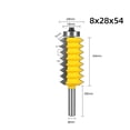 thumbnail image 2 of 8mm Handle Multi-tooth Tenon Cutter Woodworking Line Cutter Slotting Cutter Woodworking Milling Cutter Splicing Cutter Wavy Mult ,Repetitive Accuracy, 2 of 7