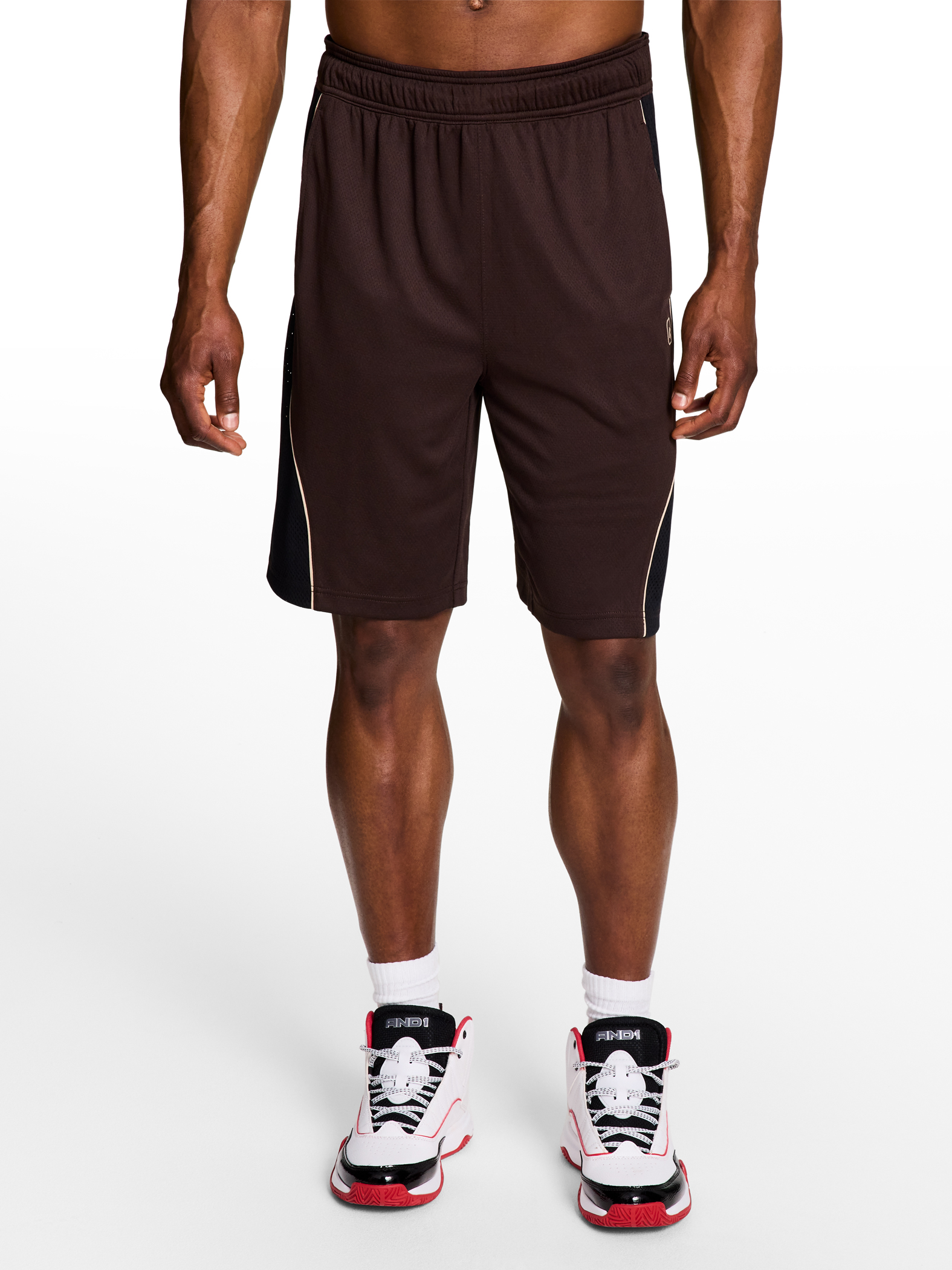 AND1 Men's and Big Men's Active Enforcer Short, 10" Inseam, up to Size 5XL