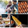 thumbnail image 6 of KNACK - 8-Pack 17" Flat Grill, Bbq Stainless Steel Shish Kebab Skewers With Push Bar, 6 of 6