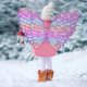 thumbnail image 2 of Conjunto de 2 piezas de disfraz de princesa hada para niñas de Halloween y Navidad con varita de estrella y mariposa de colores para fiesta de disfraces para niños, 2 of 7