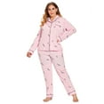 thumbnail image 2 of MintLimit Women's Floral Pajamas Set Long Sleeve Sleepwear Two-Piece Pj Sets Button-Down Nightwear Loungewear, 2 of 6
