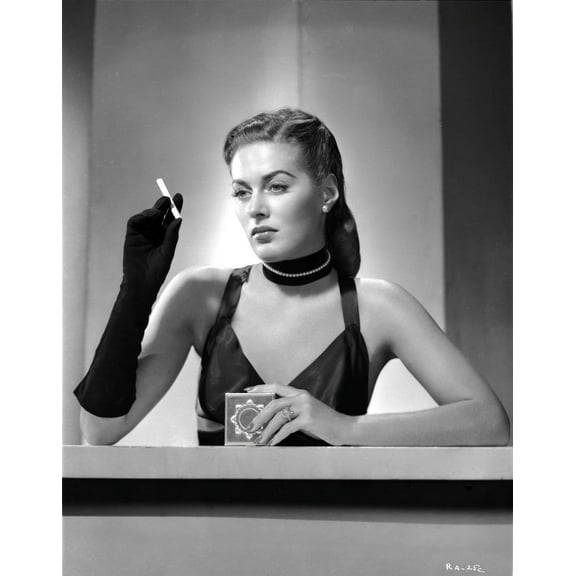 Ramsey Ames posed in Sexy Lingerie in Black and White Photo Print (8 x 10)