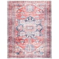 thumbnail image 4 of SAFAVIEH Serapi Doncho Traditional Machine Washable Area Rug, Red/Navy, 8' x 10', 4 of 16