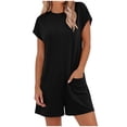 thumbnail image 2 of DailyTrove Women's Loungewear Romper, Short-Sleeve Casual Playsuit with Shorts, 2 of 3