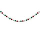 thumbnail image 2 of Corona de bolas de fieltro de lana hecha a mano | Guirnalda navideña de 2 m con 30 bolas rojas, blancas y verdes | Decoración navideña para chimenea, árbol y escalera, 2 of 5