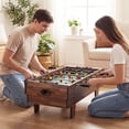 thumbnail image 2 of Costway 4 in 1 Multi Game Table with Stackable Tabletops of Billiards, Air Hockey, Foosball Natural, 2 of 10