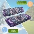 thumbnail image 5 of Yuyamidu Boho Mandala Flower Golf Cart Seat Covers Purple Back Rest Seat Cover for Most Club Cars and More 2-Seats Cart 2 Piece Golf Cart Accessories Universal Fit, 5 of 7