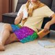 thumbnail image 5 of Balery Colorful Glitter Pantalones cortos de pijama de punto de algodón para hombre con cinturilla y bolsillos-Small, 5 of 6