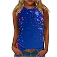 thumbnail image 2 of Wiyuqeen Patriotic Tank Tops for Women USA Independence Day Sleeveless Shirts Crew Neck Stars Graphic Tanks Plus Size Lightweight Tanks, 2 of 4