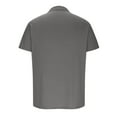 thumbnail image 3 of DDAPJ pyju Mens Ribbed Knit Polo Shirt Solid Color Short Sleeve Lapel V Neck Tops Lightweight Outdoor Golf Polos Rebajas Hoy Liquidación Gray XL, 3 of 8
