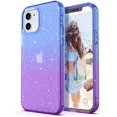 thumbnail image 1 of ULAK Glitter Cover Compatible avec iPhone 12/iPhone 12 Pro Case, Bling Sparkle Conçu Protection Téléphone Cas, 1 of 5