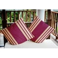 thumbnail image 3 of Simply Daisy 18" x 18" Stripe Indoor/Outdoor Polyester Throw Pillow, Dusty Rose, 3 of 3