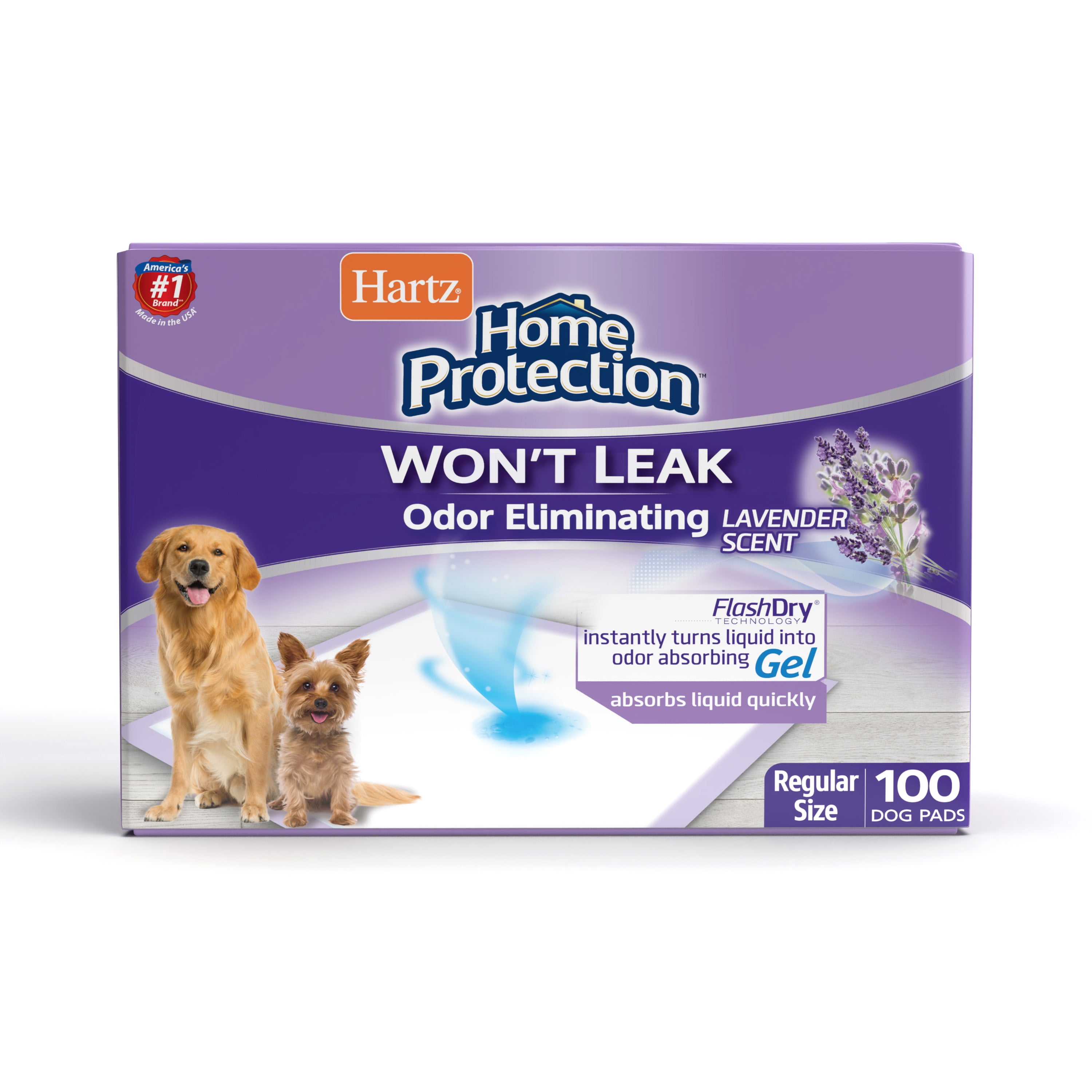 Hartz Home Protection Lavender Scent OdorEliminating Dog Pads, Regular