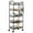Black, variant on Topbuy 5Tier Mesh Rolling Utility Cart Storage Basket Home Kitchen w/Wheel Black