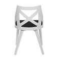thumbnail image 5 of LumiSource Charlotte Farmhouse Dining Chairs (Set of 2) - White Wood & Charcoal Fabric, 21.75"W, Indoor Use, X-Back Design, Cushioned Seats, Stylish Farmhouse Style, 5 of 6