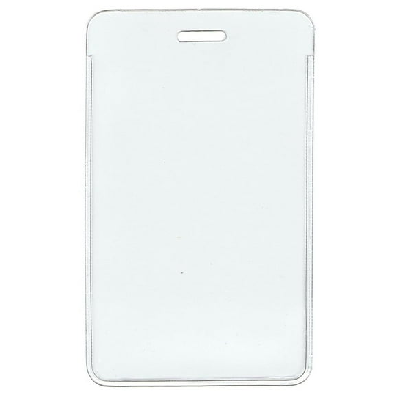 100pcs - 4" X 2.6" Vertical Clear Vinyl ID Badge Holder Name Badges