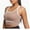 Brown, variant on SMihono Sports Bra for Women Criss-Cross Back No Underwire Bralettes Medium Support Lifting Yoga Gym Running Athletic Bra (Gray L )