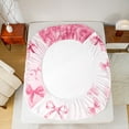 thumbnail image 5 of Feelyou Pink Princess Bowknot Bed Sheets, Dreamy Cartoon Theme King Sheets, 4pcs, 5 of 7