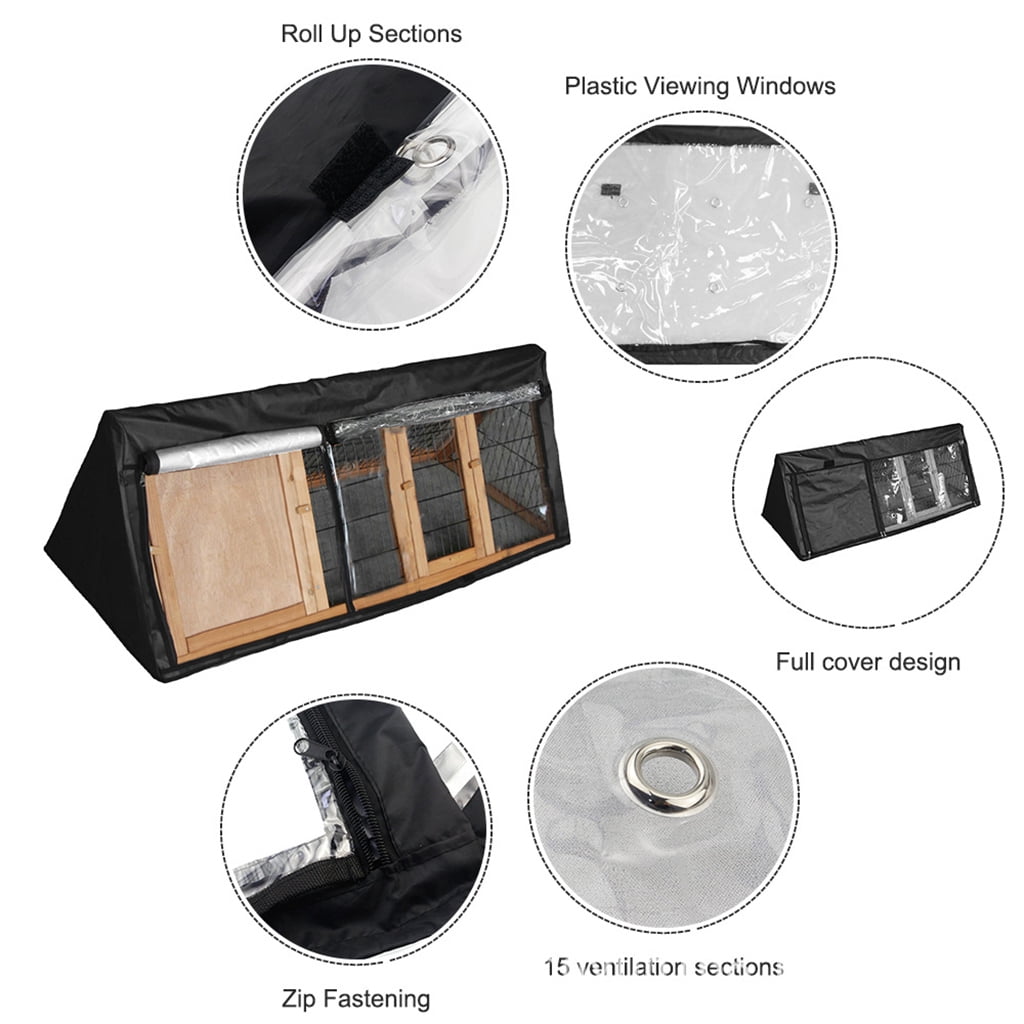 Zeiwohndc Rabbit Hutch Cover for Triangle Hutches Pet Cage Covers for Cold Weather