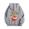 thumbnail image 6 of Kaprioy Womens Graphic Hoodies Elk Christmas Pattern Christmas Colorful Winter Oversized Sweatshirt Fall Fashion Long Sleeve Clothing Grey, M, 6 of 8