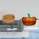 thumbnail image 2 of Elegante Cesta De Frutas Tejida Con Forma De Calabaza Con Tapa, Cuenco Para Aperitivos Y Plato Para Pan De Escritorio, Plato De Dulces De Vidrio, Tarro De Galletas, Color Naranja., 2 of 8