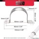 thumbnail image 2 of 15 abrazaderas de tubo de 2.362 in de acero inoxidable 304 tipo U abrazadera de fijación de conducto, tubería y soporte de tubo de cable (15, M60), 2 of 5