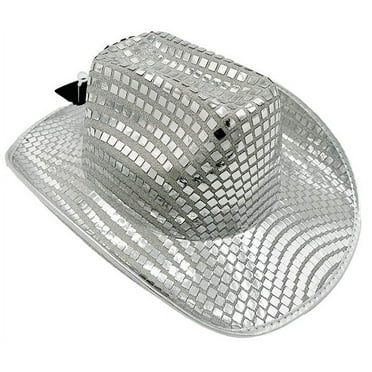 Silver Disco Cowboy Hat, for Adults, One Size Fits Most, by Way To Celebrate