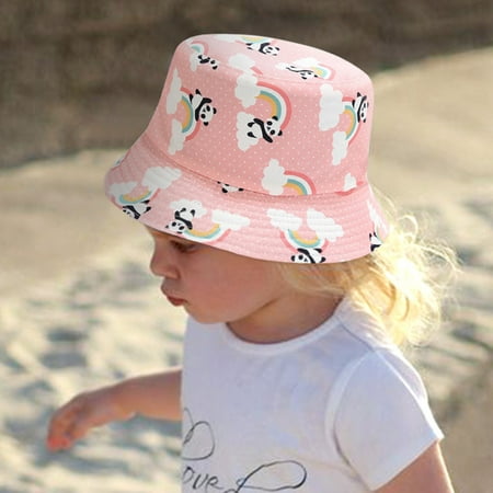 

Hunpta Hats For Kids Baby Girls Boy Toddler Outdoor Cartoon Prints Double Sided Bucket Sun Fisherman Hat Cap Protection Beach Hat